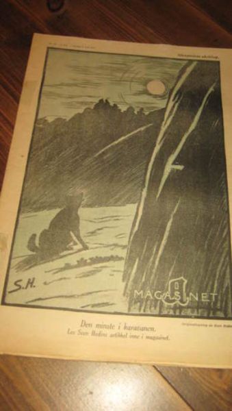 1932 nr 019 A MAGASINET Originaltegning for A Magasinet av Sven Hedin