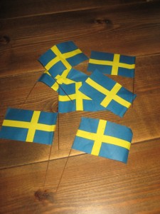 Lot med svenske flagg, 50-60 tallet. 