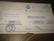 Kvitering fra Tiedemanns Tobaksfabrik for innbetaling Kr 119 12 stempla BLAKSETER 2 1 54