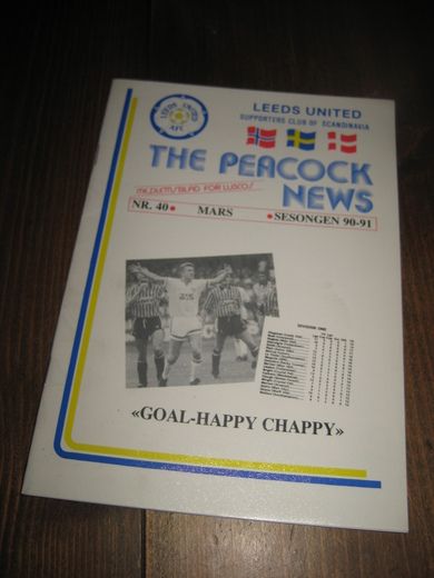 1990,NR 040, THE PEACOCK NEWS. LEEDS UNITED. 