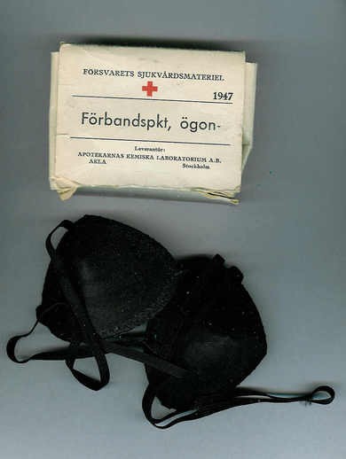 Pakke med auge beskyttelse fra 1947 fra Apotekernas Kjemiske Laboratorium.