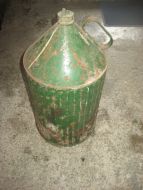 Gammel parafinkanne 42 cm høgt diameter ca 22 cm