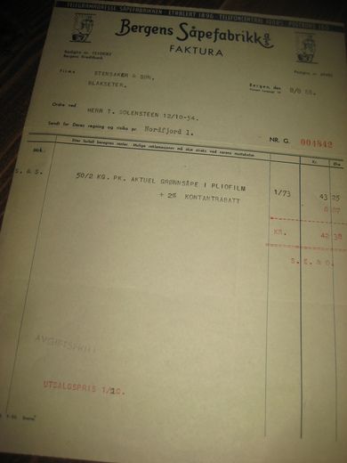 Bergen Såpefabrikk 8 8 1955