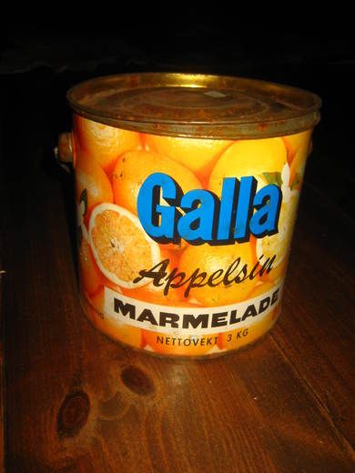 Spann GALLA Apelsin MARMELADE 60-70 tallet ca 16 cm i diameter 15 cm høg