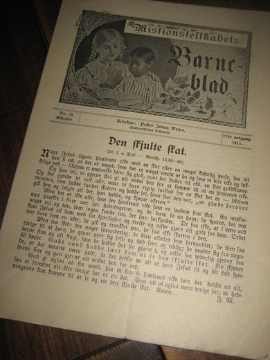 1912 nr 020 Missionsselskabets Barneblad