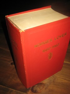 NORGES LOVER. 1682-1967. 1968.