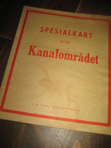 Spesialkart over Kanalområdet 40 tallet