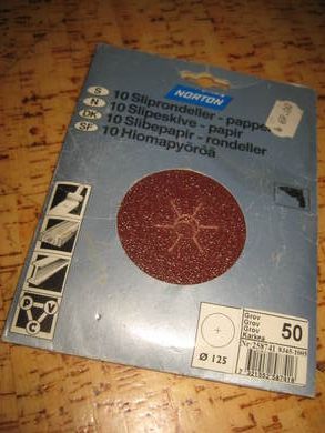 Pakke med 8 stk ubrukte slipeskiver