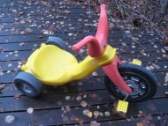 Gammel sykkel i hardplast, 70 tallet.