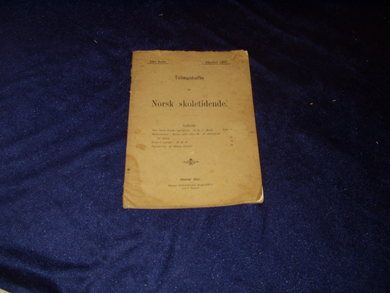 1897 nr 002 Tilæggshefte til Norsk Skoletidende