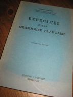 GREVISSE: EXERCICES SUR LA GRAMMAIRE FRANCAISE. 