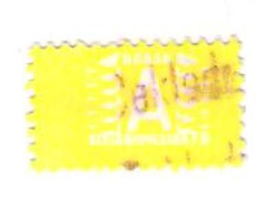 Gult fagforeningsmerke fra Beklednings Arbeider Forbundet enkeltmerke