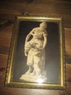 Pent bilde i glass og ramme tidleg 1900 ca 24*34 cm stort Motiv: BRODERKYSSEN