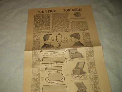 FOR SYGE Tillegg fra Morgonposten fra 1887