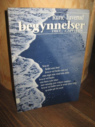 Tuverud: begynnelser. 1989.