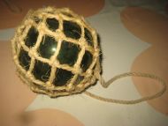 Kavlkule med pent tauverk ca 12 cm i diameter Lys grønn