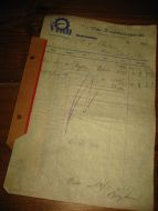 Ordreseddel fra Viko Konfeksjonsfabrikk, Sykkylven, nr 002, 1953. 