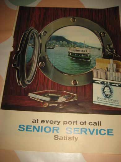 Reklameark fra 1962, ca 22*35 cm stort..SENIOR SERVICE.