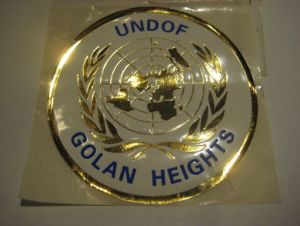 UNDOF GOLAN HEIGHTS, lite, ca 5.5 cm i diameter.