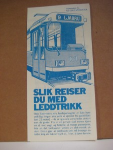 SLIK REISER DU MED LEDDTRIKK. 1980.