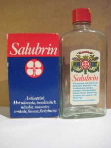 Flaske uten innhold, Salubrim. 50 tallet.