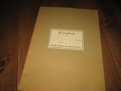 Ubrukt kassabok for Norsk Bonde- og Småbrukerlag 70 tallet