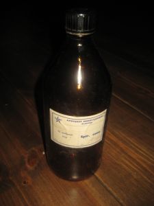 Flaske uten innhold, fra Apoteket Nordstjernen, Ålesund, 750 ml, 60 tallet.
