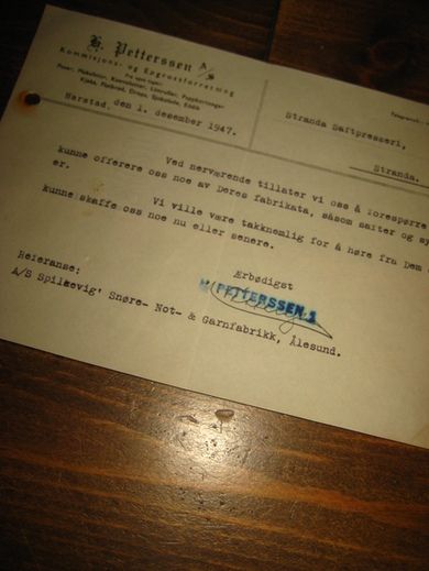 PETTERSEN ENGROSFORRETNING HARSTAD 1947