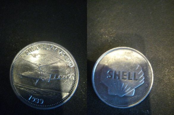 SHELL POLETT med SIKORSKY VS 300 fly 1939