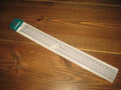 Linex ubrukt linjal i plast i originalemballasje 80 tallet