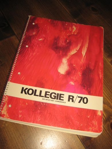 Ubrukt KOLLEGILE R/70 spiralhefte 80 tallet