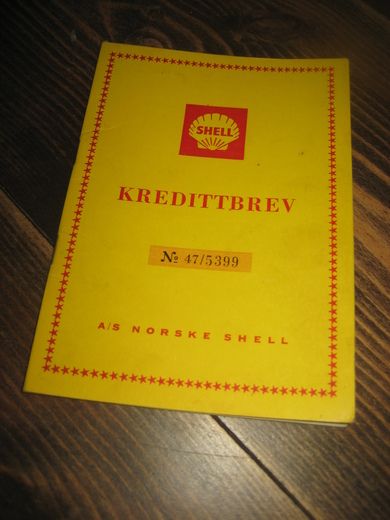 SHELL KREDITTBREV No 47/5399 1966