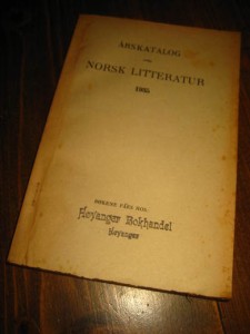 ÅRSKATALOG OVER NORSK LITTERATUR, 1935