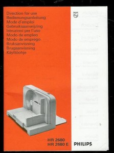 Bruksanvisning for PHILLIPS brødskjeremaskin. 70-80 tallet