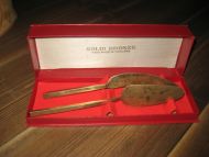 Iskniv og spade i tjukk tung messing Fra Thailand 70 tallet