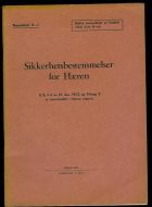 Sikkerhetsbestemmelser for Hæren. 1953