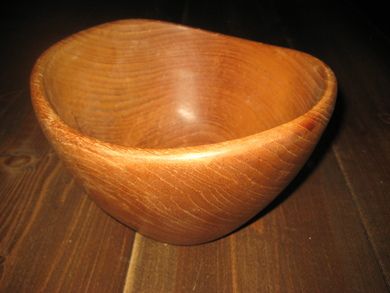 Teakbolle fra 60 tallet ca 19 cm i diameter