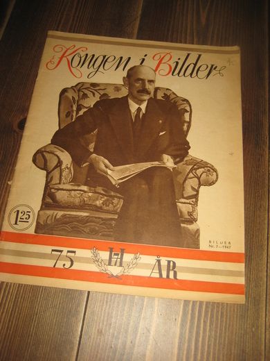 KONGEN I BILDER H7 75 ÅR 1947