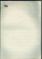 Skrivepapir fra 40 tallet flagg i øverste hjørne