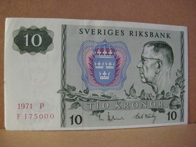 1971 P F175000 10 KRONOR