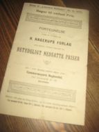 FORTEGNELSE OVER ET UDVALG AF H. HAGERUPS FORLAG. 1892.