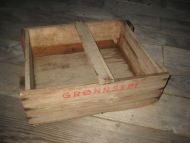 Trekasse med hank merka GRØNNSEPE Ca 39*31 cm stor 13 cm høg 50 tallet