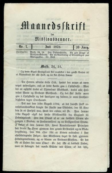 1878 nr 007 Maanedsskrift for Missionsvenner