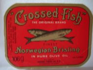 Crossed Fish. Norwegian Brisling