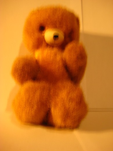 Teddybjørn, ca 19 cm høg.