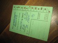 Brukt klippekort for bil fra B/F SYKKYLVSFJORD 17 september 1983