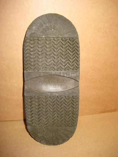 Ubrukt skosåle ART 130 fra 60 tallet