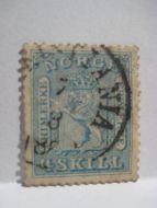 NK 8, 4 SKILLING, 1860 tallet.