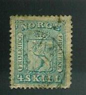 Norsk 4 sk. Frimmerke, NK8,