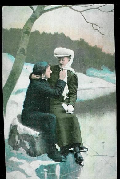Strøkent kort fra tidleg 1900, M. & Co, serie 583/6. 1908.